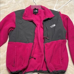 The North Face Fuchsia and Charcoal Fleece Jacket